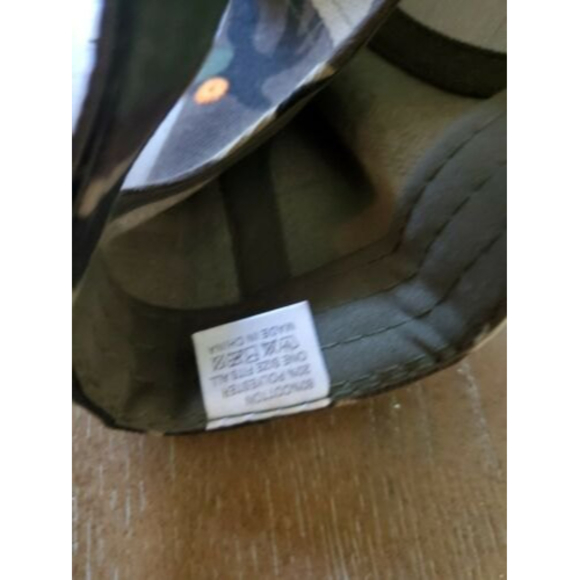 Harley Davidson Hat Camo Camouflage W/ Orange Flame Baseball Cap Adjustable - Picture 4 of 4